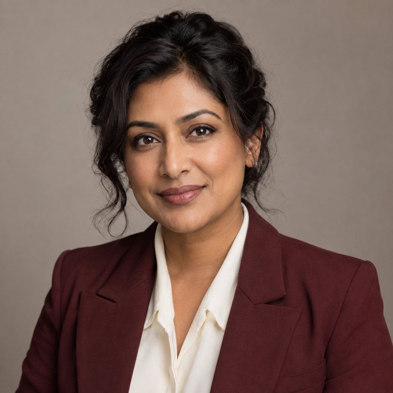 AI-generated portrait of fictional editor Amina Rahman